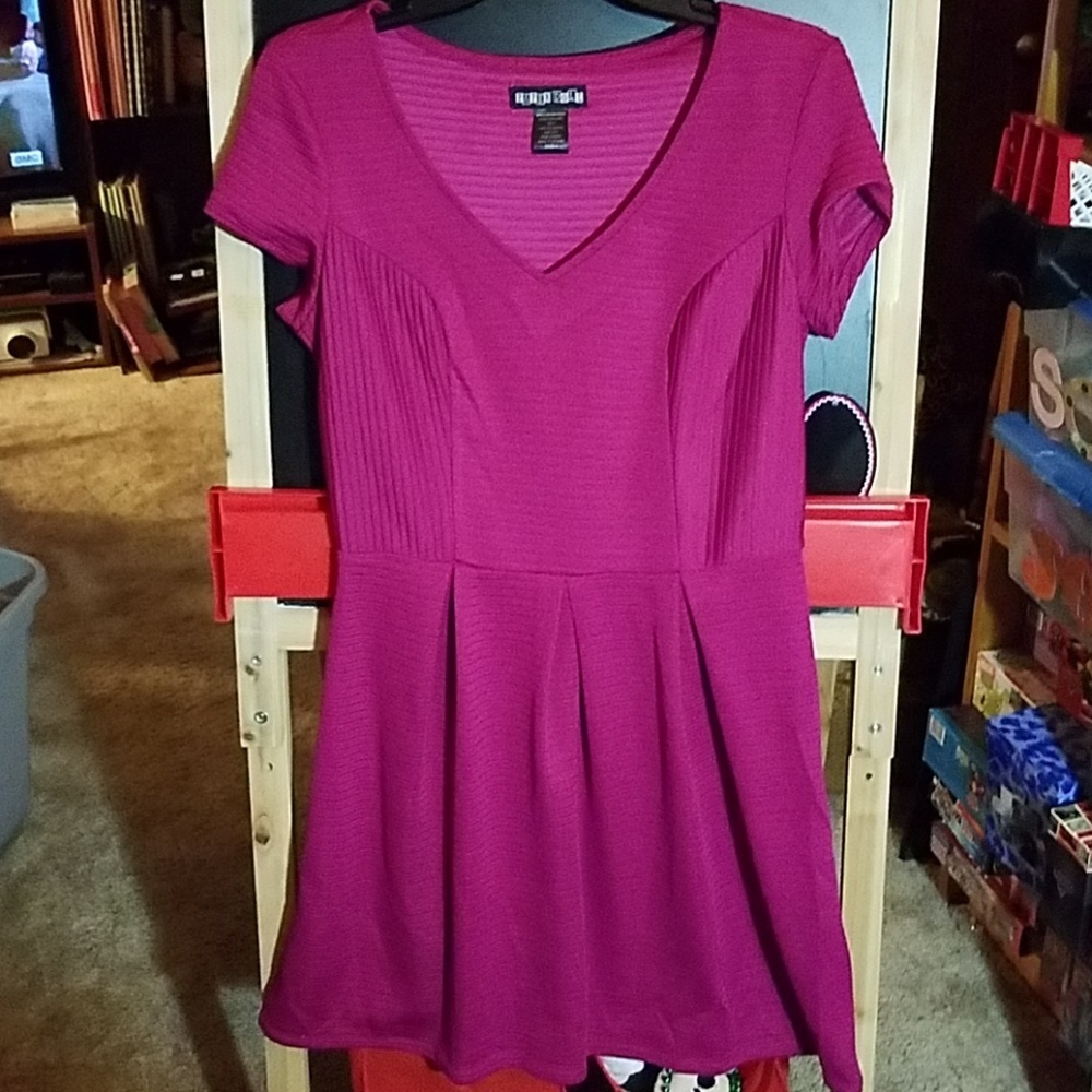 Paper Doll Large Raspberry Dress